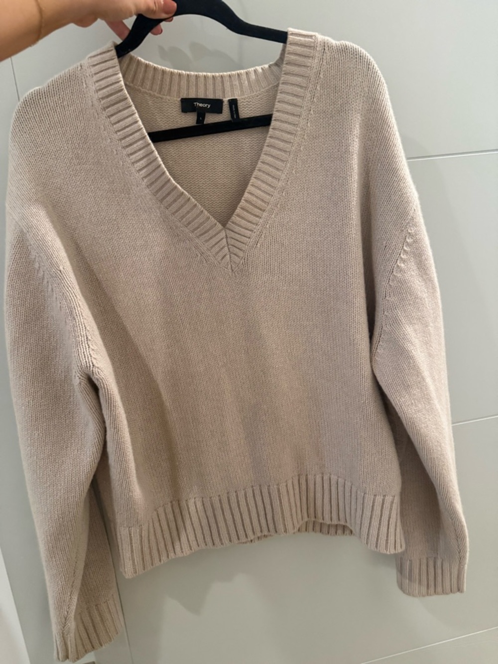 Theory V-Neck Cashmere Sweater